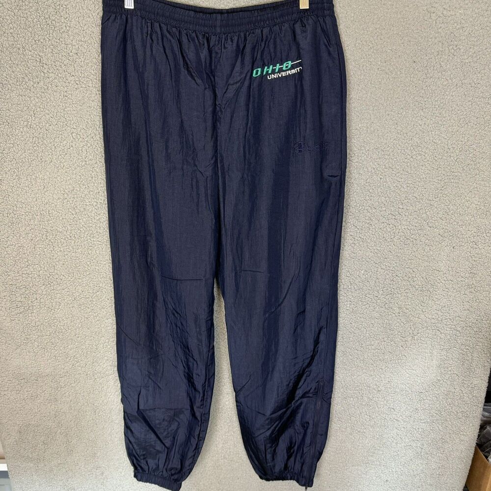 Champion Ohio University Track Pants Mens Large Navy‎ Blue Jogger